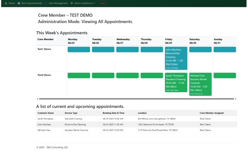 Focus Point Scheduling UI mockup